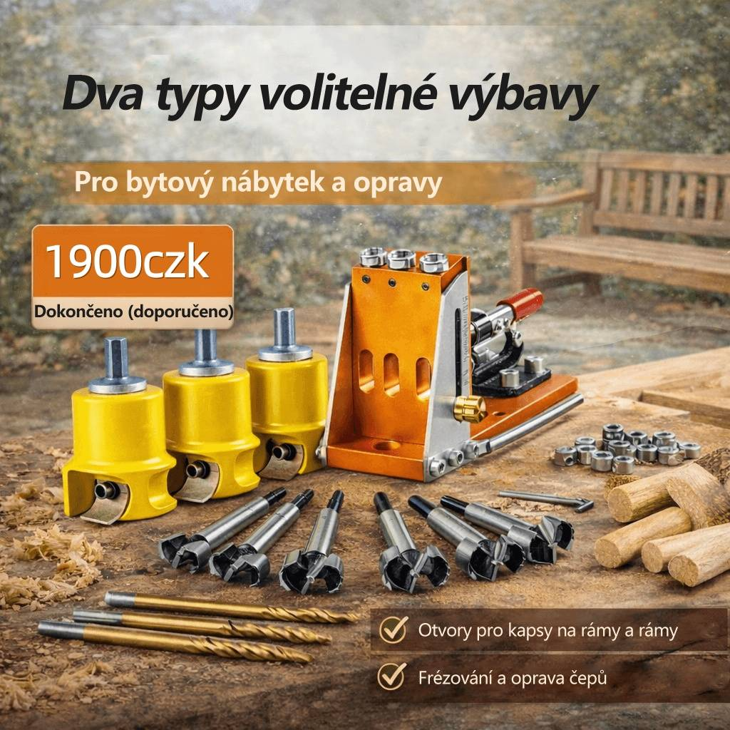 Sada nářadí pro montáž nábytku VEVOR, fréza na kolíky, upínací systém pro šikmé otvory
