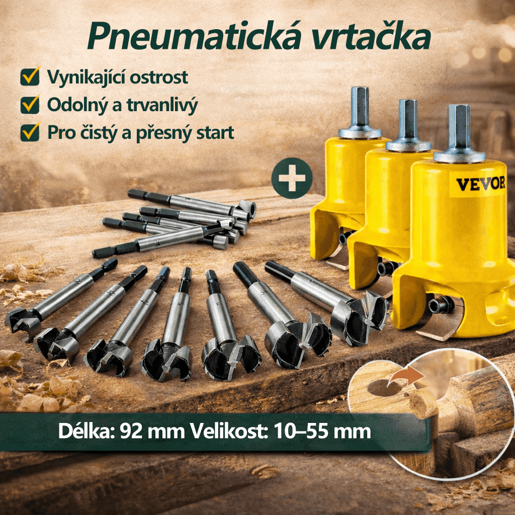 Sada nářadí pro montáž nábytku VEVOR, fréza na kolíky, upínací systém pro šikmé otvory